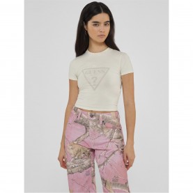 Бебешка тениска Guess Logo Baby T-shirt - Sandy Shore Mlt бебешка,тениска,guess,logo,baby,t,shirt,sandy,shore,mlt