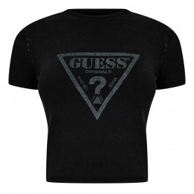 бебешка,тениска,дамски,топове,guess,guess,tri,baby,tee,ld44,jet,black,mlt