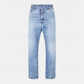 Дънки DSQUARED2 Men's DSQ London Straight Leg Jeans - Navy Blue дънки,мъжки,дънки,dsquared2,men's,dsq,london,straight,leg,jeans,navy,blue