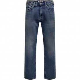 Дънки Only and Sons Men's Straight Leg Jeans - Dark Blue дънки,мъжки,дънки,only,and,sons,men's,straight,leg,jeans,dark,blue
