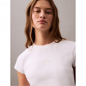 Calvin Klein Jeans CKJ Mono Baby T Ld00 - White дамски,топове,calvin,klein,jeans,ckj,mono,baby,t,ld00,white