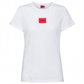 тениска,дамски,тениски,hugo,the,slim,tee,red,label,white,100