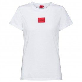 тениска,дамски,тениски,hugo,the,slim,tee,red,label,white,100