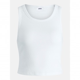 JJXX Sleeveless Ribbed Top Ladies - Bright White дамски,топове,дамски,горнища,размер+,дамски,потници,дамски,облекла,размер,jjxx,sleeveless,ribbed,top,ladies,bright,white