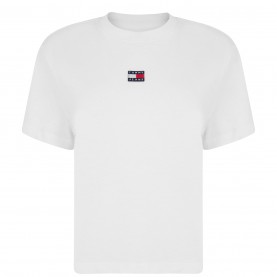 тениска,дамски,топове,tommy,jeans,logo,t,shirt,white,ybr