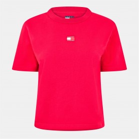 тениска,дамски,топове,tommy,jeans,logo,t,shirt,ruby,rhubarb