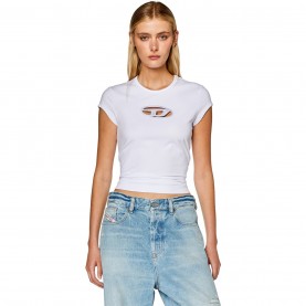 тениска,дамски,топове,diesel,t,angie,oval,d,t,shirt,white