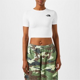 тениска,дамски,топове,the,north,face,women's,simple,dome,crop,t,shirt,white,fn41