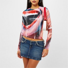 тениска,дамски,топове,diesel,women's,t,clauzi,long,sleeve,t,shirt,7awa