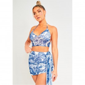 дамски,топове,дамски,потници,missy,empire,print,halter,neck,mesh,top,blue