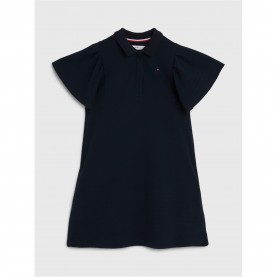 рокля,детски,облекла,tommy,hilfiger,girl's,short,sleeves,polo,dress,desert,sky
