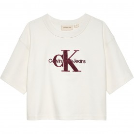 юношеска,тениска,детски,облекла,calvin,klein,jeans,cropped,logo,t,shirt,juniors,ivory,ybi