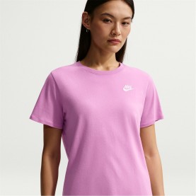 тениска,разпродажба,nike,дамски,тениски,дамски,топове,nike,sportswear,women's,club,t,shirt,light,magenta