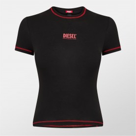 дамска,тениска,дамски,топове,diesel,uftee,maddie,crop,t,shirt,womens,black