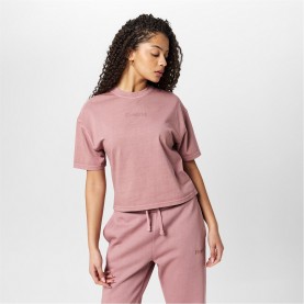 дамска,тениска,дамски,тениски,дамски,топове,firetrap,wash,boxy,oversized,t,shirt,womens,rose