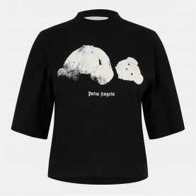 Тениска PALM ANGELS Palm Kil Bear OS Tee Ld00 - Blk/Wht тениска,дамски,топове,palm,angels,palm,kil,bear,os,tee,ld00,blk,wht