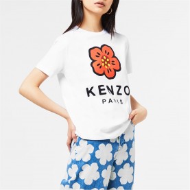 Тениска KENZO Paris Boke T Shirt - White 01 тениска,дамски,топове,kenzo,paris,boke,t,shirt,white,01