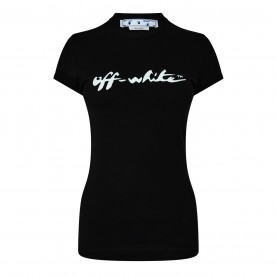 тениска,дамски,топове,off,white,script,logo,t,shirt,black,white