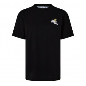 тениска,дамски,топове,off,white,flower,arrow,casual,t,shirt,black,multi