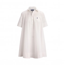 Дамска рокля Polo Ralph Lauren Womens Babydoll Shirt Dress - White дамска,рокля,дамски,поли,и,рокли,polo,ralph,lauren,women,s,babydoll,shirt,dress,white