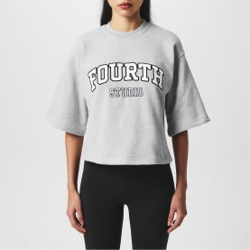 Тениска 4TH AND RECKLESS Oversized Fourth Studio T-Shirt - Grey тениска,дамски,топове,4th,and,reckless,oversized,fourth,studio,t,shirt,grey