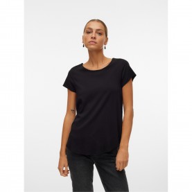 Дамска тениска Vero Moda Womens Bella Short-Sleeve Regular Fit T-Shirt - Black дамска,тениска,vero,moda,women,s,bella,short,sleeve,regular,fit,t,shirt,black