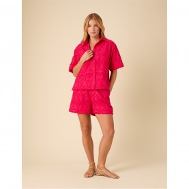 Риза Nobodys Child Women's Bennie Short-Sleeve Plain Shirt - Pink риза,дамски,ризи,nobodys,child,women's,bennie,short,sleeve,plain,shirt,pink