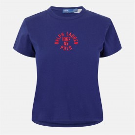 тениска,дамски,топове,polo,ralph,lauren,women's,logo,regular,fit,t,shirt,newport,navy