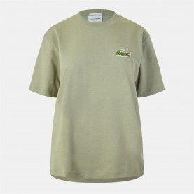 тениска,дамски,топове,lacoste,signature,oversized,t,shirt,khaki