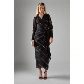 дамски,поли,и,рокли,дамски,облекла,размер,glamorous,with,gold,spot,long,dress,black