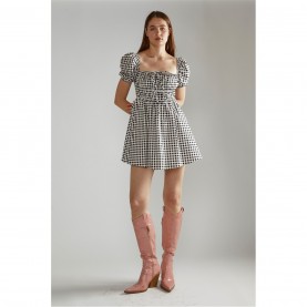 дамски,поли,и,рокли,narrated,black,white,gingham,print,skater,mini,dress,multi