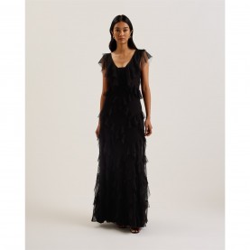 рокля,дамски,поли,и,рокли,ted,baker,msh,rufle,dress,ld99,black