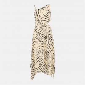 рокля,дамски,поли,и,рокли,ax,paris,stone,and,black,animal,print,asymmetric,cut,out,midi,dress,beige