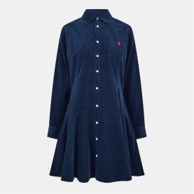 рокля,дамски,поли,и,рокли,polo,ralph,lauren,women's,cord,shirt,dress,navy