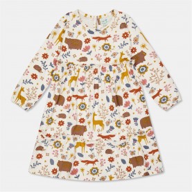 рокля,детски,поли,и,рокли,детски,облекла,lilly,and,sid,&amp;,sid,multicoloured,animal,forest,print,dress,multi