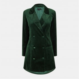 рокля,дамски,поли,и,рокли,good,american,women's,velvet,executive,blazer,dress,pine,green003