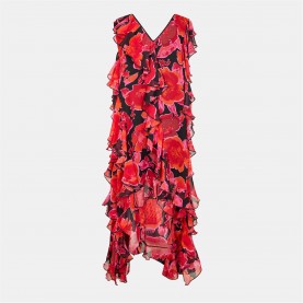 дамски,поли,и,рокли,biba,biba,ruffle,dip,drs,ld53,floral,print