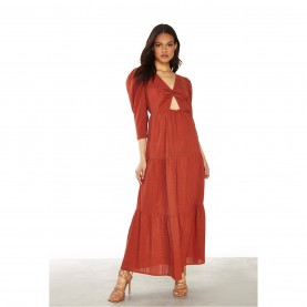 рокля,дамски,поли,и,рокли,glamorous,long,sleeve,midi,dress,rust