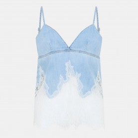 Diesel Womens Wrap Top - Blue Denim дамски,топове,diesel,women,s,wrap,top,blue,denim