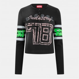 тениска,дамски,топове,diesel,women's,regular,fit,t,shirt,black,black