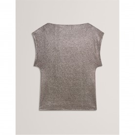 дамски,топове,ted,baker,ted,metallic,ss,top,ld54,charcoal
