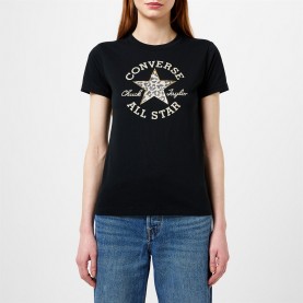 тениска,дамски,топове,converse,lifestyle,leopard,chuck,taylor,patch,t,shirt,black