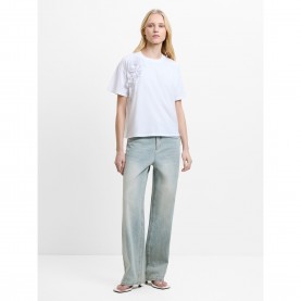 Дамска тениска French Connection Womens T-Shirt - Linen White дамска,тениска,дамски,топове,french,connection,women,s,t,shirt,linen,white