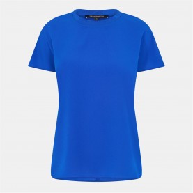 Тениска French Connection Women's Crepe Crew Neck T-Shirt - Sapphire Blue тениска,дамски,топове,french,connection,women's,crepe,crew,neck,t,shirt,sapphire,blue