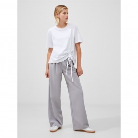 Тениска French Connection Rallie Cotton Ruched T-Shirt. - 10-Linen White тениска,дамски,топове,french,connection,rallie,cotton,ruched,t,shirt.,10,linen,white