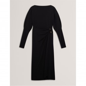 Рокля Ted Baker Ted Wrap midi dress Ld54 - Black рокля,дамски,поли,и,рокли,ted,baker,ted,wrap,midi,dress,ld54,black