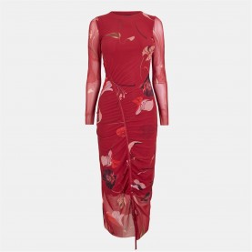 рокля,дамски,поли,и,рокли,ted,baker,ted,mesh,midi,dress,ld54,red