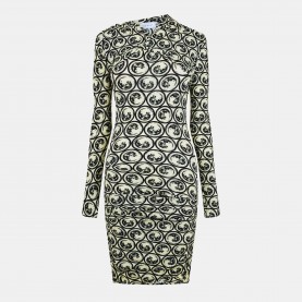 Дамска рокля Off White Womens Long Length Maxi Dress - White/Black дамска,рокля,дамски,поли,и,рокли,off,white,women,s,long,length,maxi,dress,white,black