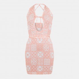 Дамска рокля Off White Womens - Long Contemporary Maxi Dress - Pink/White дамска,рокля,дамски,поли,и,рокли,off,white,women,s,long,contemporary,maxi,dress,pink,white