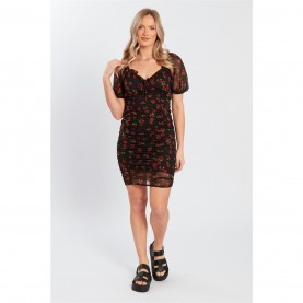 дамски,поли,и,рокли,influence,puff,sleeve,drs,ld99,black